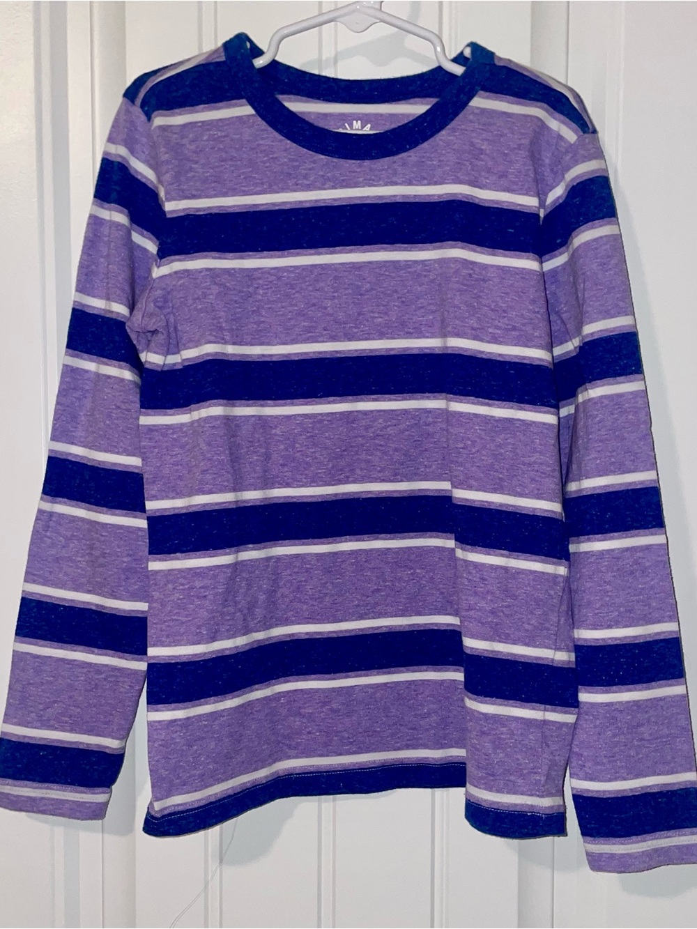 Girls Size 8 Fall Winter Top Primary Stripe NWOT